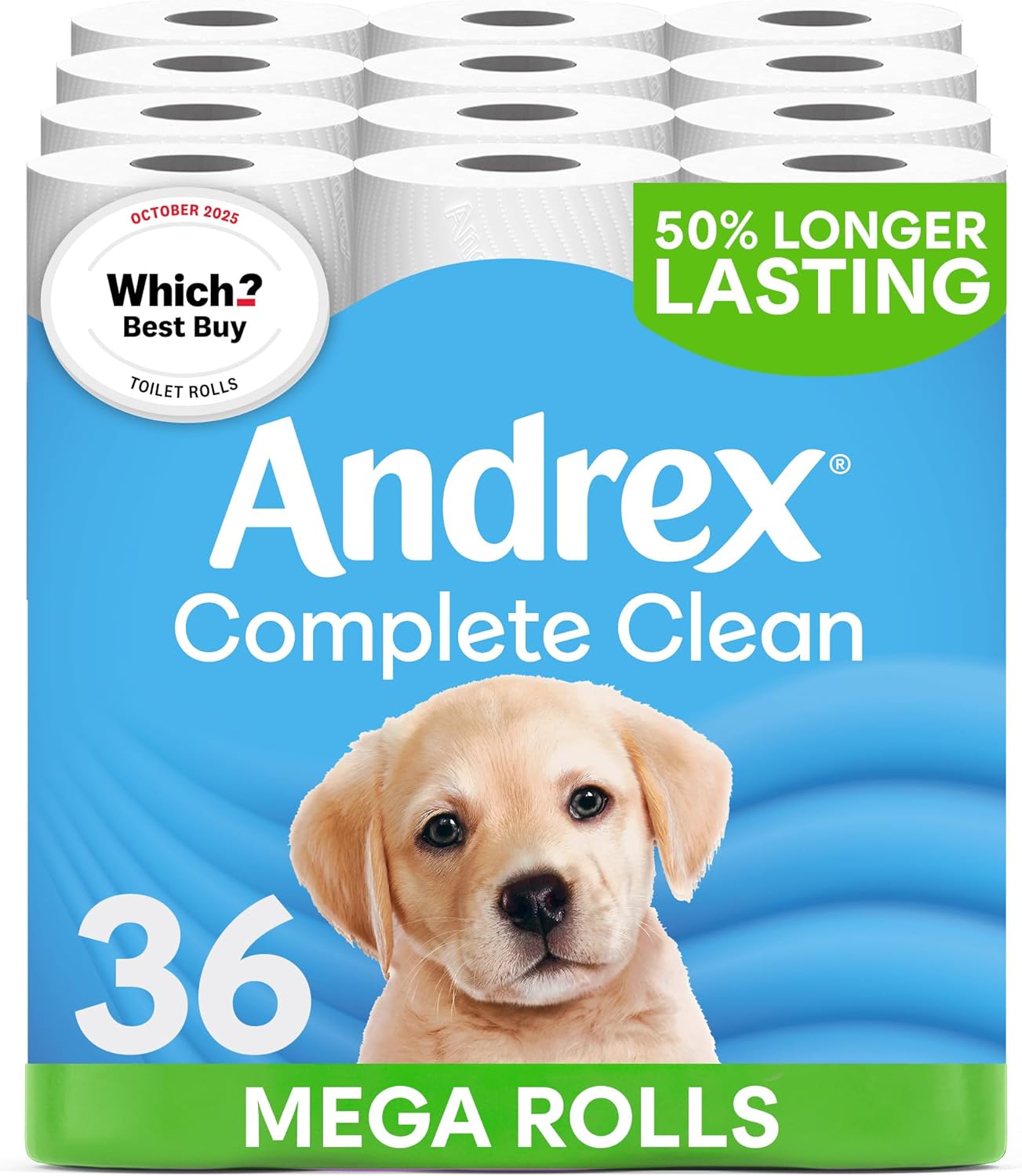 Andrex Complete Classic Clean Mega Toilet Roll - 36 Mega XL Rolls