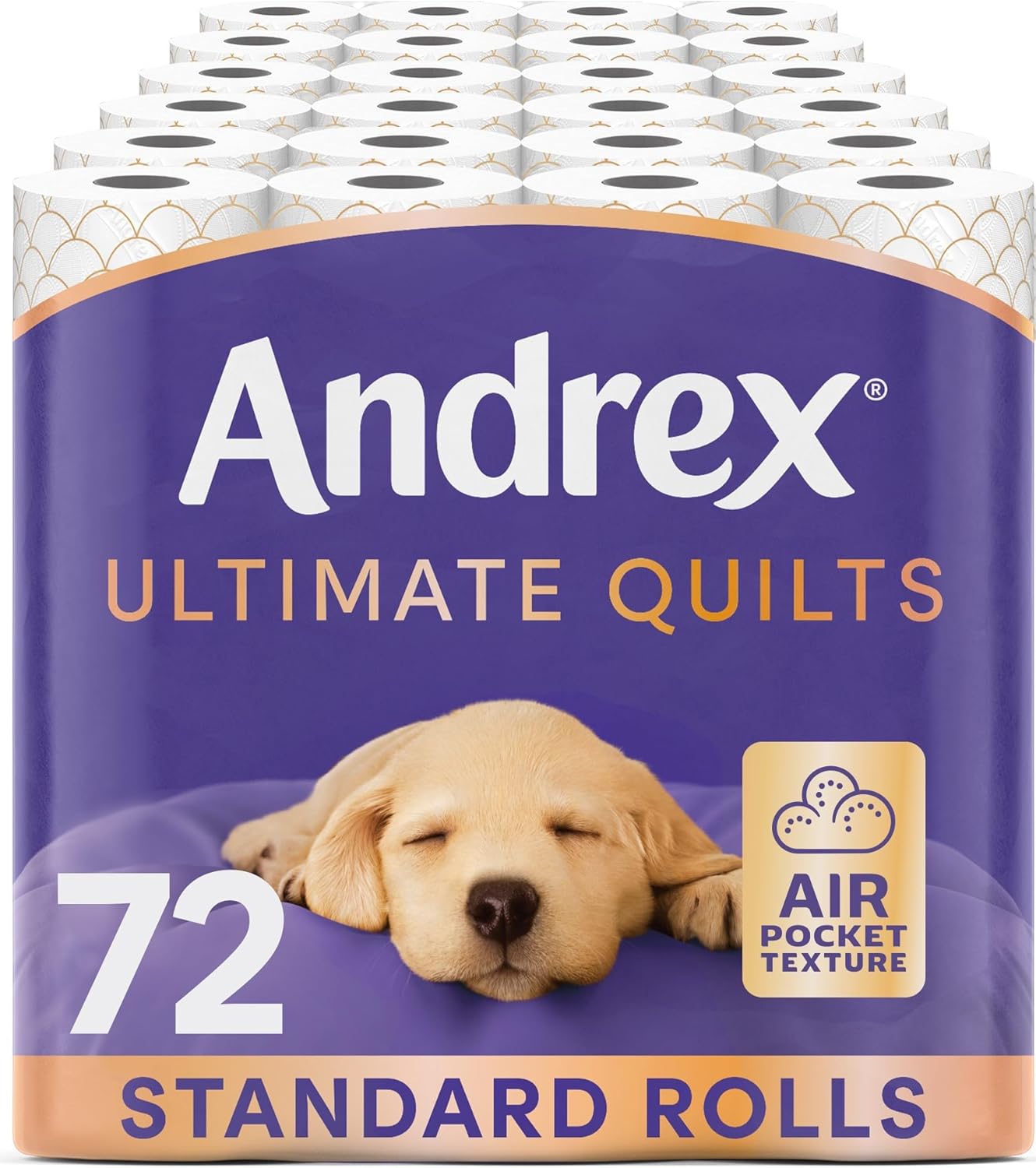 Andrex Ultimate Supreme Quilts Quilted Toilet Paper - 72 Rolls