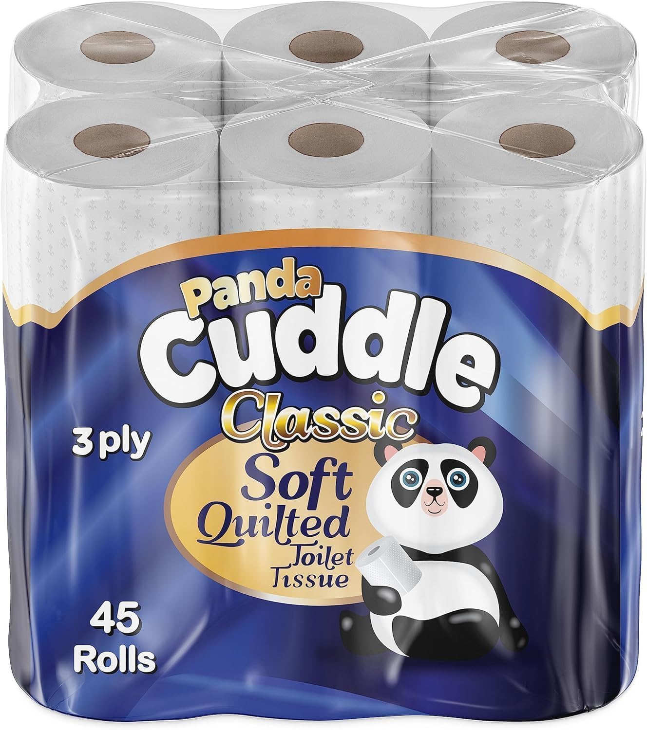 Panda Cuddle Classic Soft Quilted Toilet Tissue - 45 Rolls