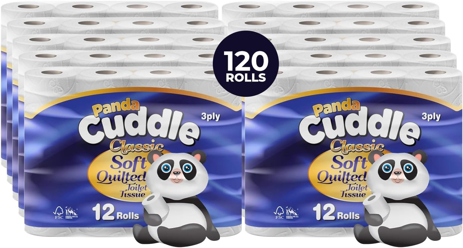 Panda Cuddle 120 roll bulk toilet paper pack
