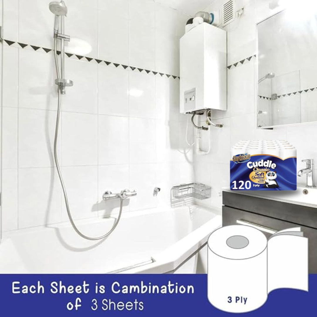 Panda Cuddle bulk bathroom tissue case image